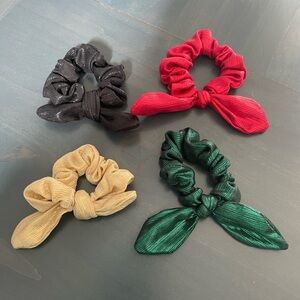Set of Four Scrunchies with Bows